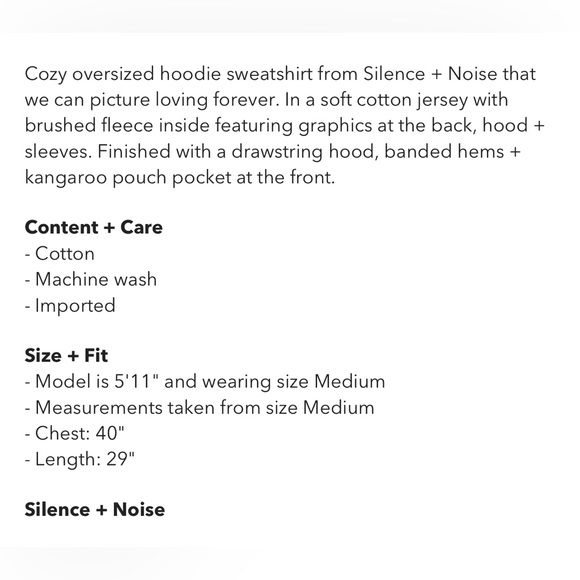 Silence + Noise Skelelover Hoodie Sweatshirt - Picture 5 of 5